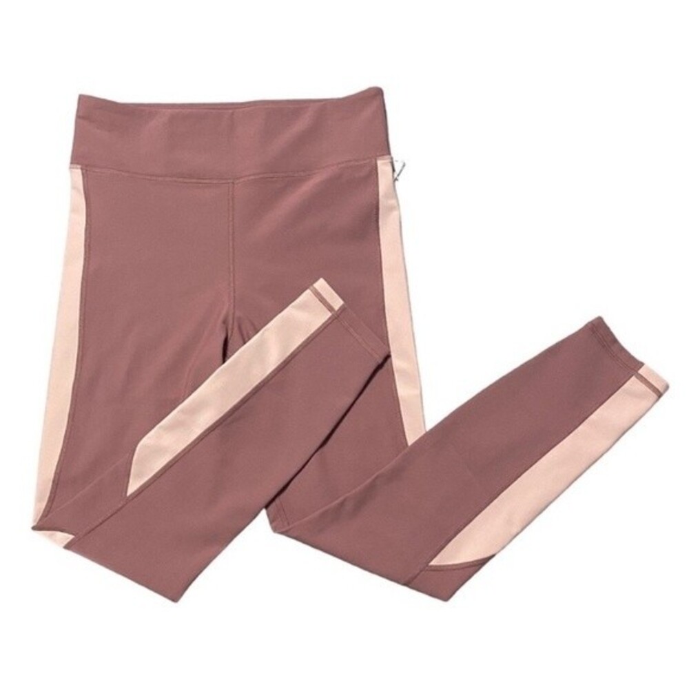 Johnny Was Calme Endurance Color Blocked Leggings in Mauve and Blush Pink Soft